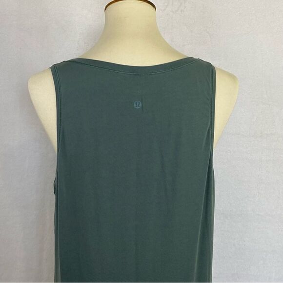 LULULEMON KNOT A PROBLEM TANK TOP TIE FRONT GRAPHITE GREEN - Picture 9 of 11
